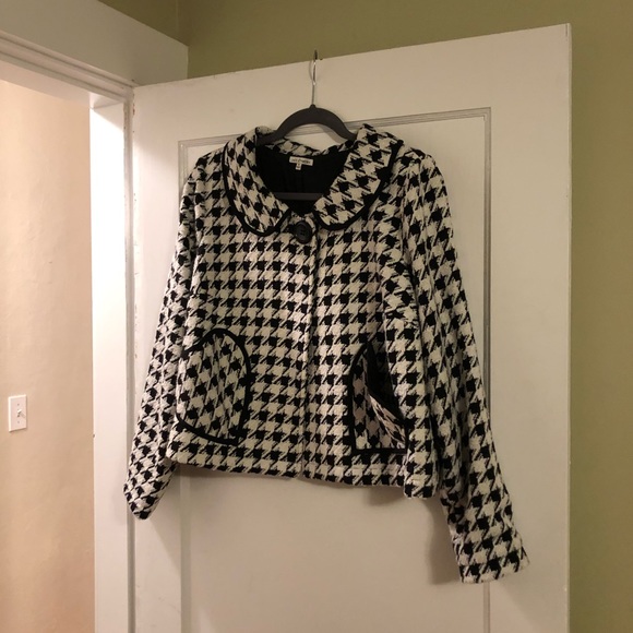 City Cheers Cropped Houndstooth jacket - Picture 3 of 4